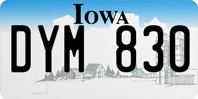 IA license plate DYM830