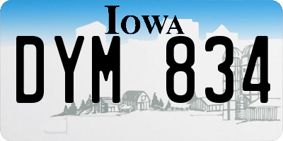 IA license plate DYM834