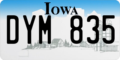 IA license plate DYM835