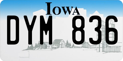 IA license plate DYM836