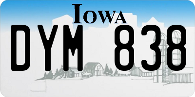 IA license plate DYM838