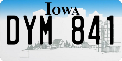 IA license plate DYM841