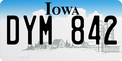 IA license plate DYM842