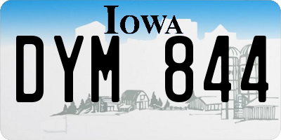 IA license plate DYM844