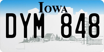 IA license plate DYM848