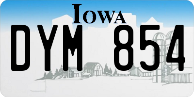 IA license plate DYM854