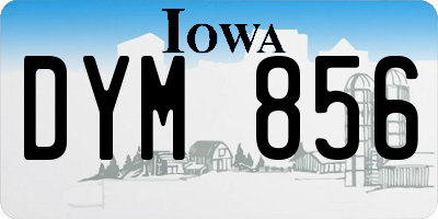IA license plate DYM856