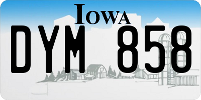 IA license plate DYM858