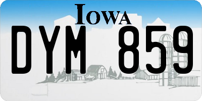 IA license plate DYM859