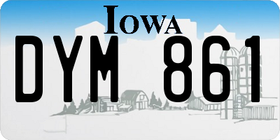 IA license plate DYM861