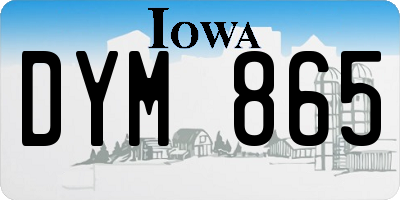 IA license plate DYM865