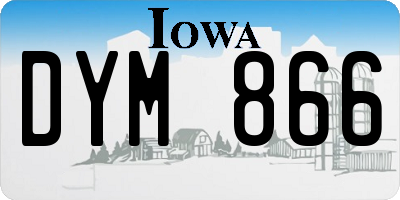 IA license plate DYM866