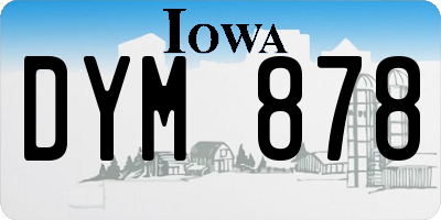 IA license plate DYM878