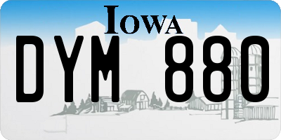 IA license plate DYM880