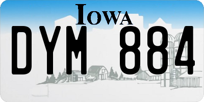 IA license plate DYM884
