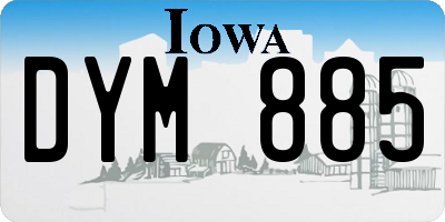IA license plate DYM885