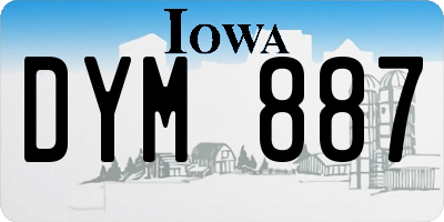IA license plate DYM887