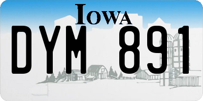 IA license plate DYM891