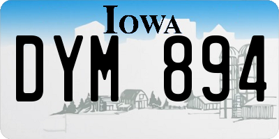 IA license plate DYM894