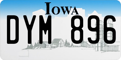 IA license plate DYM896