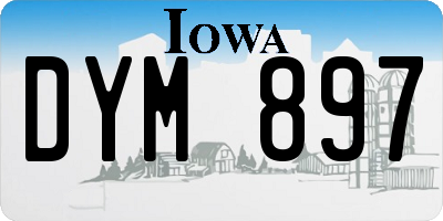 IA license plate DYM897