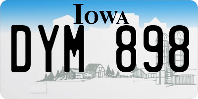 IA license plate DYM898