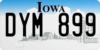 IA license plate DYM899