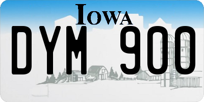IA license plate DYM900