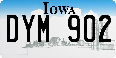 IA license plate DYM902