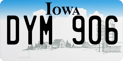 IA license plate DYM906