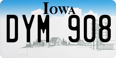 IA license plate DYM908