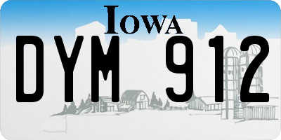 IA license plate DYM912