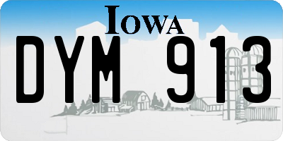 IA license plate DYM913
