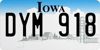 IA license plate DYM918