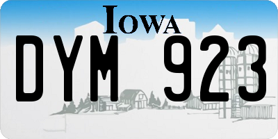 IA license plate DYM923