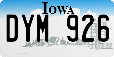IA license plate DYM926