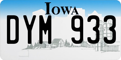 IA license plate DYM933