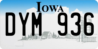 IA license plate DYM936
