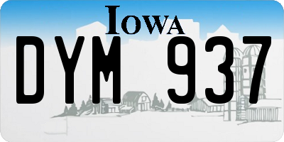 IA license plate DYM937