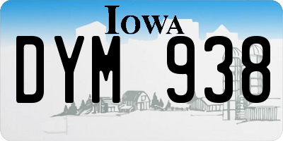 IA license plate DYM938