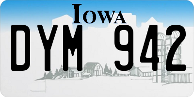 IA license plate DYM942
