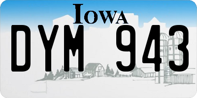 IA license plate DYM943