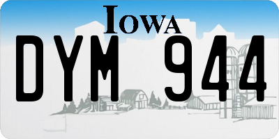 IA license plate DYM944
