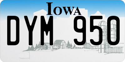 IA license plate DYM950