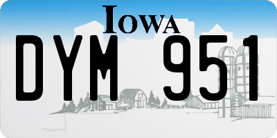 IA license plate DYM951