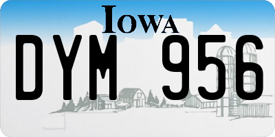 IA license plate DYM956