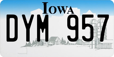 IA license plate DYM957