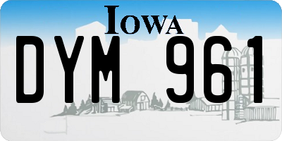 IA license plate DYM961