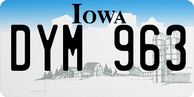 IA license plate DYM963