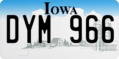 IA license plate DYM966